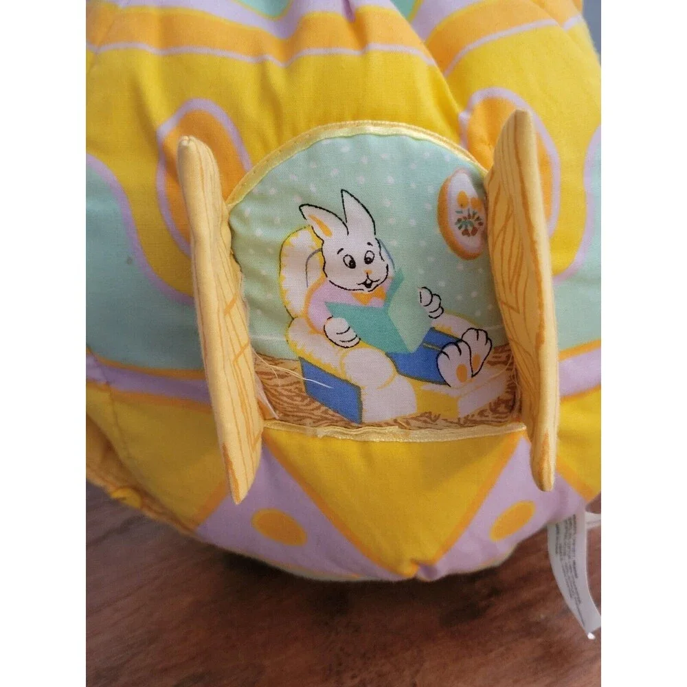 RARE Easter Egg Plush Home With Plush Rabbit Family Stuffed Animals